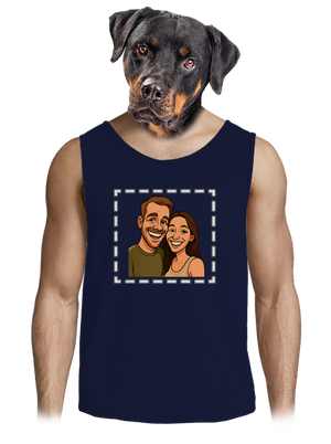 Karikatúra z vlastnej fotky pánske tielko French Navy