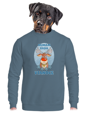 Nemám rád Vianoce unisex mikina bez kapucne Nordic Blue