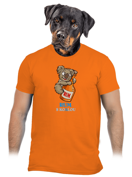 Rum s koalou pánske tričko Orange