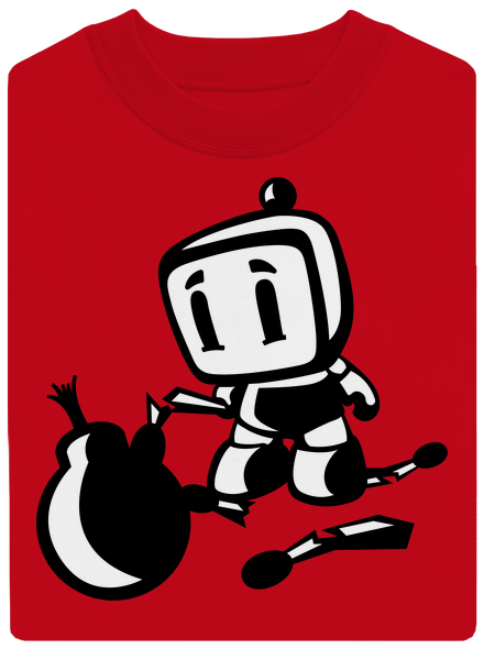 Bomberman unisex mikina bez kapucne Red