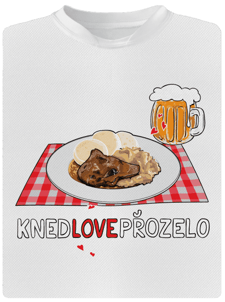 Knedlo vepřo zelo detské športové tričko White