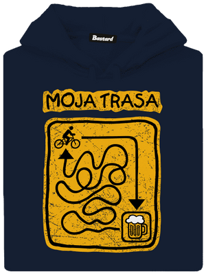 Moja trasa pánska mikina klokanka Navy