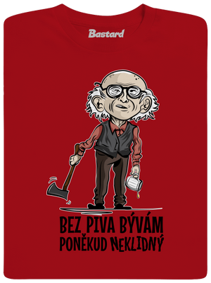 Neklidný bez piva pánske tričko Red