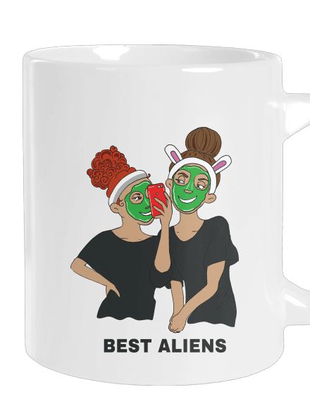 Best aliens veľký hrnček White