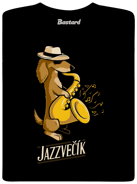 Jazzvečík pánske tričko Black