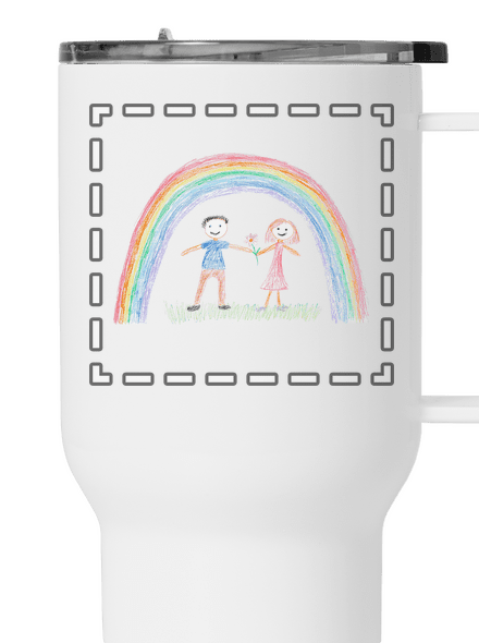 Detské kresby - Nahraj vlastnú termohrnček White