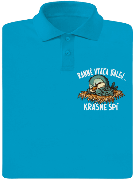 Ranné vtáča spí pánska polokošeľa Blue Atol