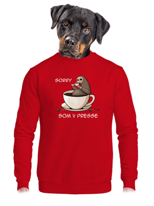 V presse unisex mikina bez kapucne Red