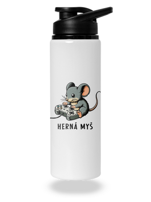 Herná myš flaša na vodu White