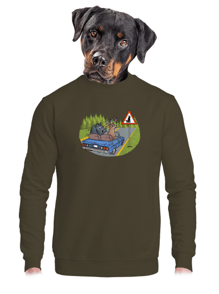 Poľovník unisex mikina bez kapucne Urban Khaki