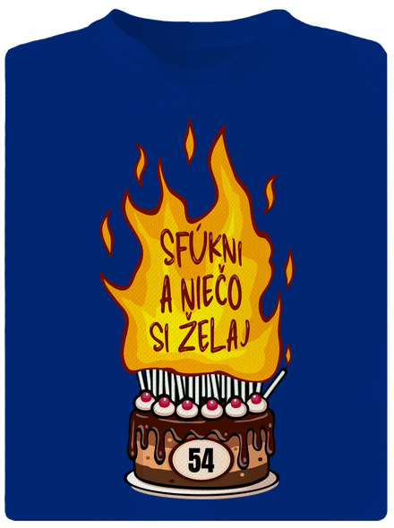 Sfúkni sviečky pánske športové tričko Royal Blue Mal