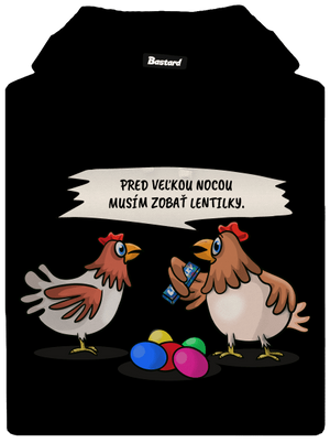 Sliepka pred Veľkou nocou pánska mikina klokanka Black