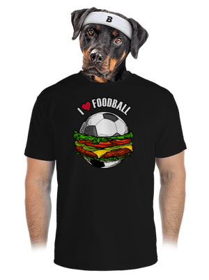 Foodball pánske športové tričko Black