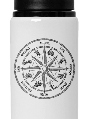 Alkoholický kompas flaša na vodu White