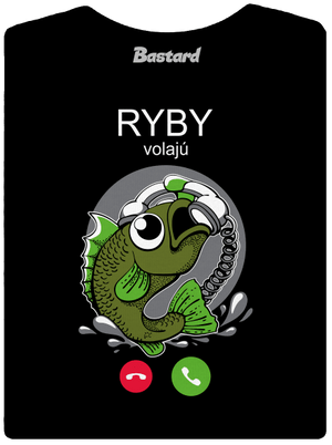 Ryby volají dámske tričko prémium Black