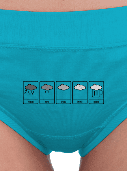 Predpoveď počasia dámske nohavičky Turquoise