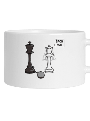 Šach mat hrnček makronka White
