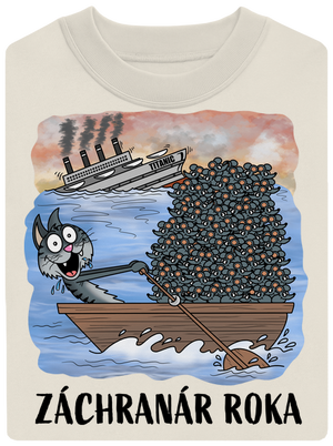 Záchranár roka unisex mikina bez kapucne Off White