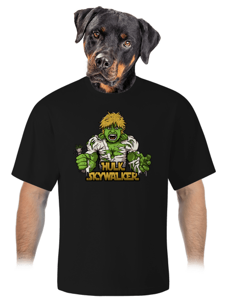 Hulk Skywalker unisex tričko oversized Black