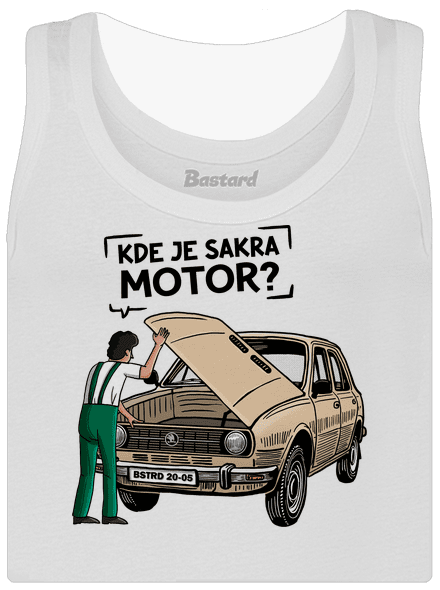 Kde je motor? dámske tielko klasické White