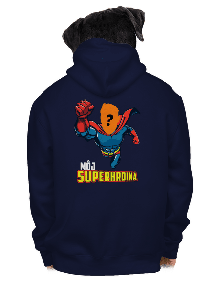 Môj superhrdina pánska mikina na zips Navy