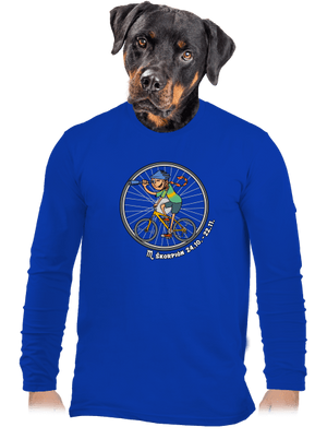 Cyklistický horoskop: Škorpión pánske dlhý rukáv Royal Blue