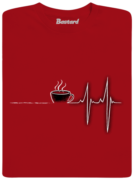 Coffee help pánske dlhý rukáv Red