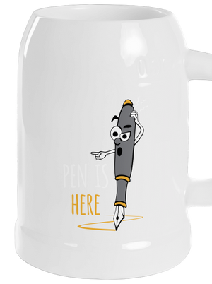 Pen is here polliter White