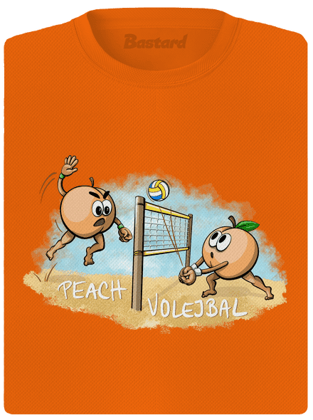 Peach volejbal dámske športové tričko Neon Orange