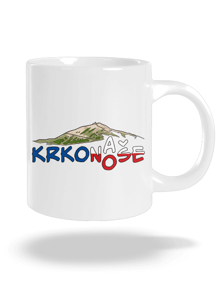 Krkonoše veľký hrnček White