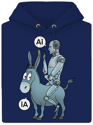 Somár a AI unisex mikina premium Navy