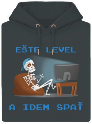 Ešte level unisex mikina premium Charcoal