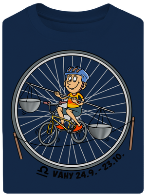 Cyklistický horoskop: Váhy unisex tričko oversized Midnight Blue