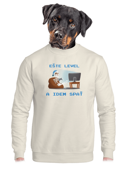 Ešte level unisex mikina bez kapucne Off White