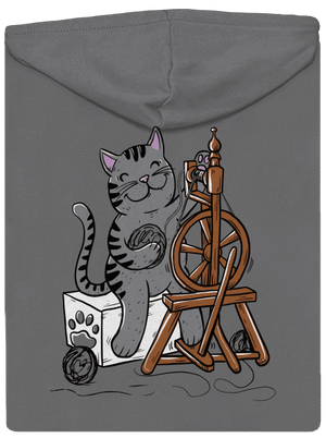 Mačka pradie dámska mikina na zips Steel Gray