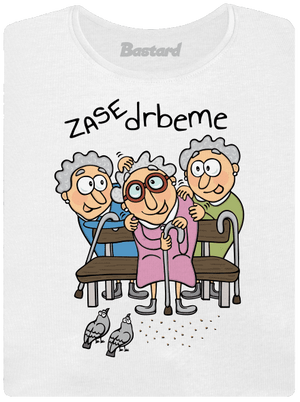 Zase drbeme dámske tričko s lemom White