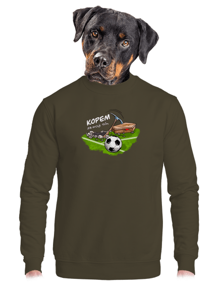 Kopem za svoj tím unisex mikina bez kapucne Urban Khaki