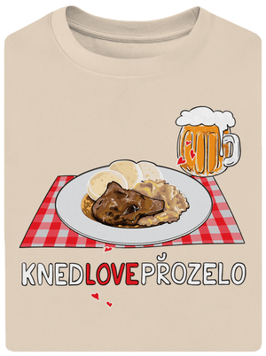 Knedlo vepřo zelo unisex tričko oversized Almond