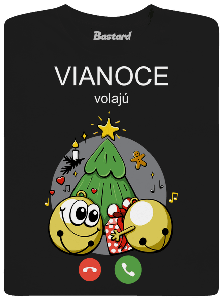 Vianoce volajú pánske tričko Black