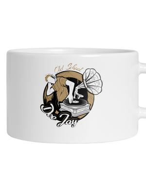 Old school DJ hrnček makronka White