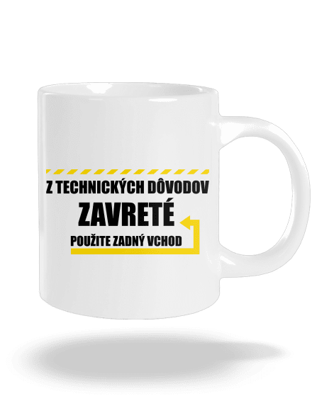 Zadný vchod veľký hrnček White