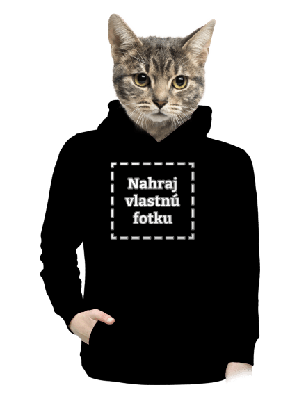 Vlastná potlač dámska mikina klokanka Black