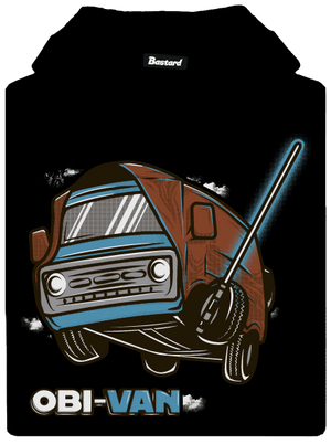 Obi Van pánska mikina klokanka Black