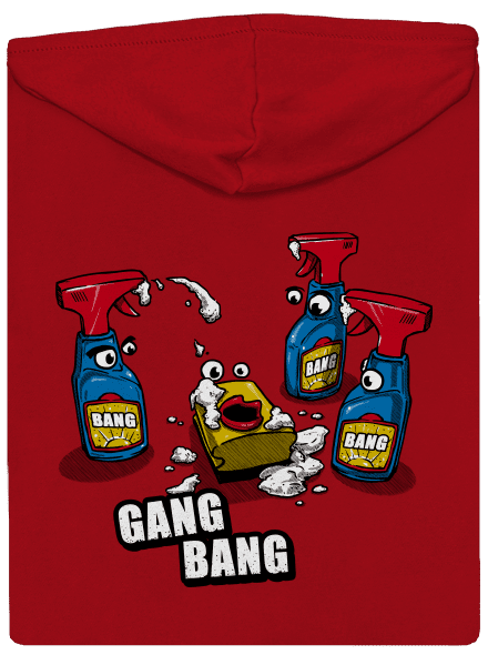 Gang Bang pánska mikina na zips Red