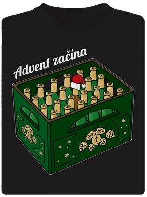 Advent začína pánske športové tričko Black