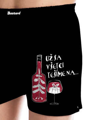 Vianoce vo víne pánske trenky Black