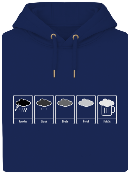 Predpoveď počasia unisex mikina premium Navy