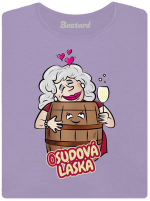 Osudová láska dámske tričko s lemom Lavender