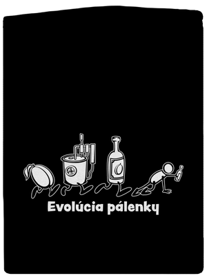 Evolúcia pálenky pánska mikina na zips Black