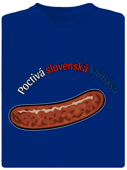 Poctivá buchta a klobása pánske športové tričko Royal Blue Mal